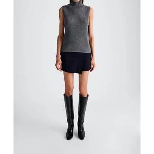 NEW IN/ONE nola cashmere sleeveless turtleneck in thunder